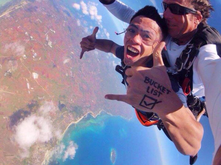 Skydiving in Bantayan island. (GRABBED FROM FACEBOOK ACCOUNT OF SKYDIVE)