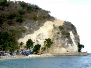Defaced Ili Rock that is considered an important part of Boljoon town's heritage. (CDN FILE PHOTO)