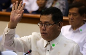 RESIGNED police chief Director General Allan La Madrid Purisima faces the Senate over his role in the Mamasapano operation that resulted in the death of 44 commandos from the Special Action Force of the Philippine National Police. (Inquirer)