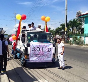 A motorcade opens the (Grabbed from Facebook account of Orly Cajegas)