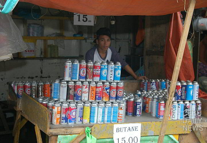 Refilled butane canisters sell in sari-sari stores in Cebu and other provinces as cheap cooking fuel.  (CDN FILE PHOTO)