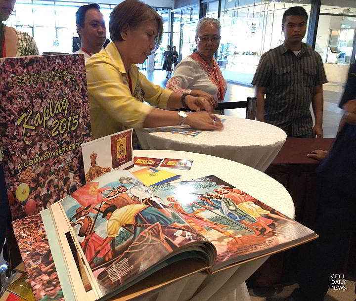 A commemorative book for Kaplag 2015 (above) is displayed during yesterday’s launching at  the SM Cebu North Wing. (CDN PHOTO/ANA LIZA BANAYNAL)