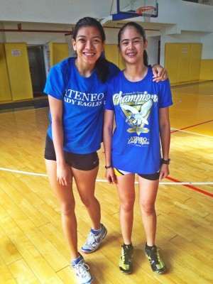Ma. Deanna Izabella Wong (right) is set to join one of her idols, UAAP MVP Alyssa Valdez (left) on the floor next season as part of the Ateneo Lady Eagles. (CONTRIBUTED PHOTO)