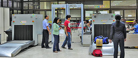 Among the new improvements at the Mactan Cebu International Airport terminal was the installation of three more X-ray machines. (mciaa.gov.ph)