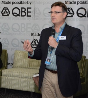 Mike Emmett, QBE Insurance Group executive officer, talks about the company's plans for the year. (CDN PHOTO/ CHRISTIAN MANINGO)