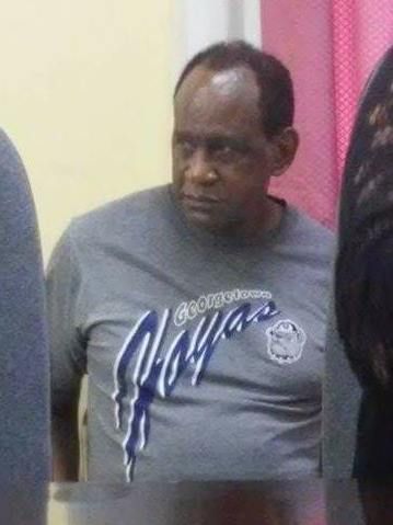 69-yo Harold Glover arresed for allegedly trafficking four minor girls presented to Vice Gov. Agnes Magpale. (CDN PHOTO/ VICTOR ANTHONY SILVA)