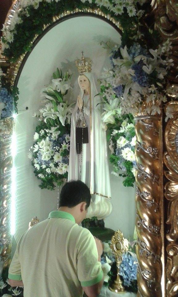 The image of Our Lady of Fatima will stay overnight at the Tabor Hills. (CDN PHOTO/ MICHELLE JOY PADAYHAG)