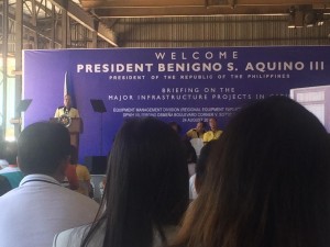 President Benigno Aquino in a speech at the Equipment Management Division of the DPWH 7 Monday morning.