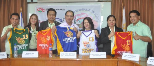Officers of the Cebu Coop show their uniforms for the upcoming Inter-Color Sports Festival. (CDN PHOTO/ GLENDALE ROSAL)