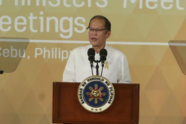 President Benigno Aquino III delivers the welcome remarks during APEC Finance Ministers Meeting at the Shangri-La Mactan Resort and Spa. (CDN PHOTO/ LITO TECSON)