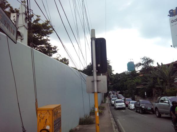A portion of the wall of the Iglesia ni Cristo (INC) church on F. Sotto Drive will be taken down as part of a government road widening project, says the Department of Public Works and Highways, which has a court order for it. (CDN PHOTO/ LITO TECSON)