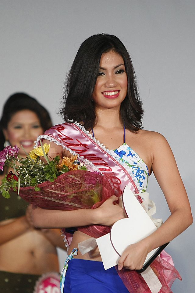 Rizzini Alexis Gomez during the Miss Mandaue 2008 pageant. She was awarded Best in Costume and Best in Swimsuit.