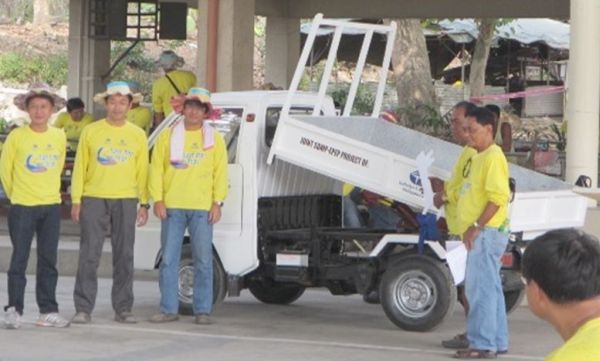 TCPI and Solid Earth Development Corp. donated a minicab to collect garbage along the creek in barangay South Poblacion.