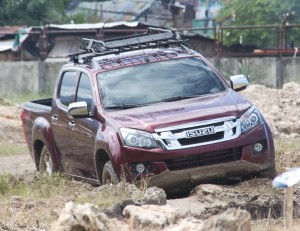 Isuzu D-Max pickup truck.