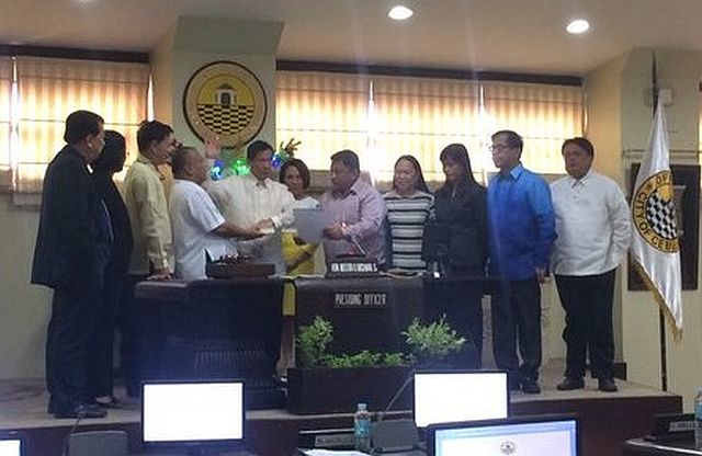 Cebu City Councilor took oath as acting Vice Mayor this morning.