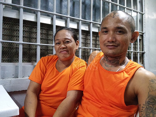 Corazon and Michael Carungay keep their spirits up inside the jail, knowing that they will spend Christmas with their son. (CDN PHOTO/VICTOR ANTHONY SILVA)