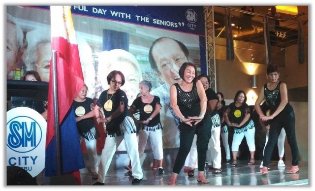 Senior citizens join the singing and dance showdown at the Event Centre in SM City Cebu.