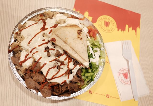A gyro and chicken platter from The Halal Guys, the New York-based food cart that opened a branch in SM Megamall in October. (INQUIRER FILE)