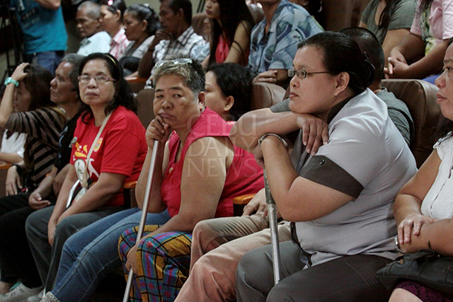 Cebu City's persons with disabilities, seen here during last Wednesday's hearing on the proposed increase of their cash aid, will receive their 20-percent discount based on an ordinance passed by the council. (CDN PHOTO/JUNJIE MENDOZA)