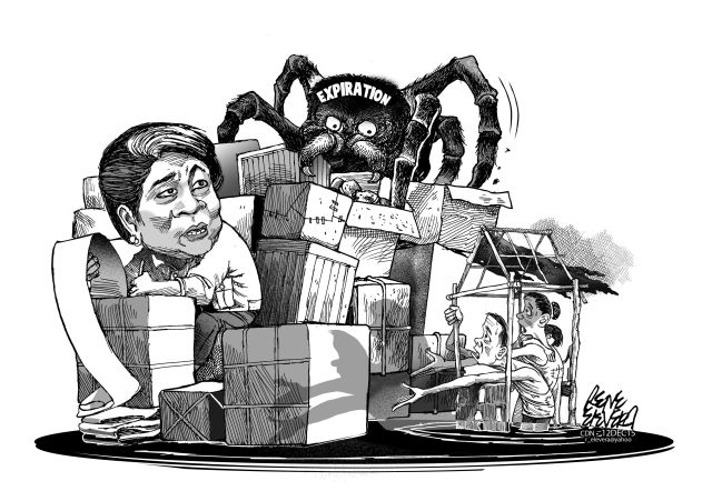 toon_12DEC2015_SATURDAY_renelevera_EXPIRED AND ROTTEN  RELIEF DONATIONS