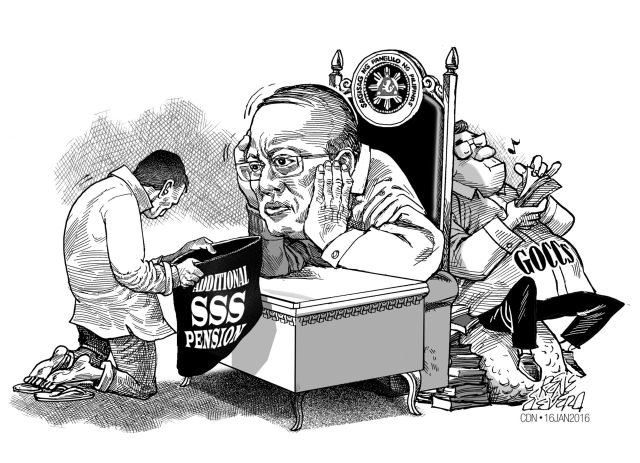 toon_15JANN2016_SATURDAY_renelevera_NO TO SSS PENSION   INCREASE1