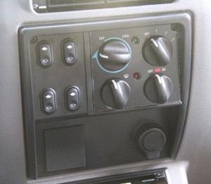 Power window and air conditioning switches are located at the dashboard.  CDN PHOTO/BRIAN J. OCHOA