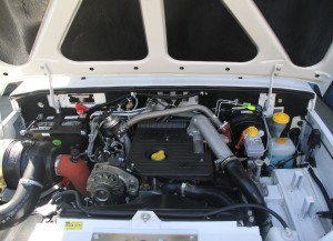 The Enforcer's 4-stroke 4-cylinder 2.5L turbodiesel engine. CDN PHOTO/BRIAN J. OCHOA