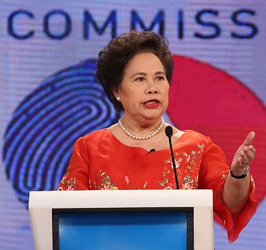 PRES. DEBATES/FEBRUARY 21, 2016 Presidential debates held in Capitol University in Cagayan de Oro City with Sen. Miriam Santiago. INQUIRER PHOTO/LYN RILLON