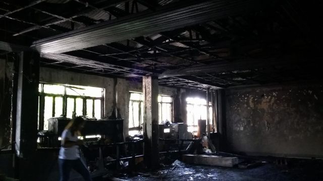 This is what remained of the session hall at the Danao City legislative building after last Sunday's fire. (CONTRIBUTED)