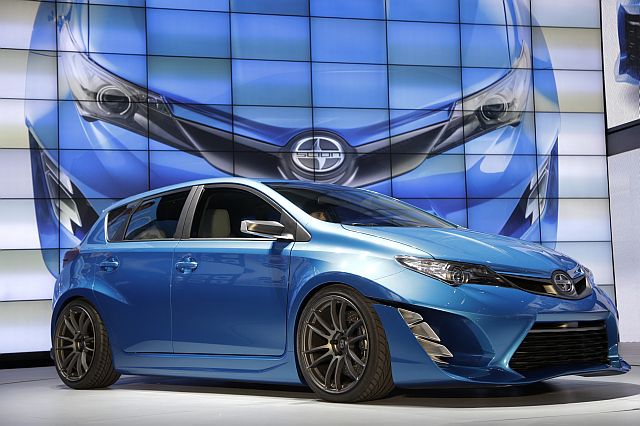 In this 2014 file photo, the Scion iM concept is unveiled at the Los Angeles Auto Show in Los Angeles. Toyota announced it is discontinuing its Scion brand, aimed at younger car buyers, after years of slumping sales. (AP PHOTO)
