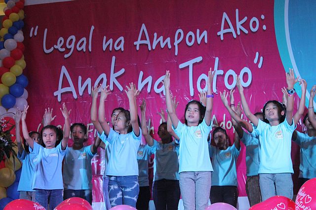 Children showcase their talents in singing during the opening of the Adoption Consciousness Week. (CONTRIBUTED)