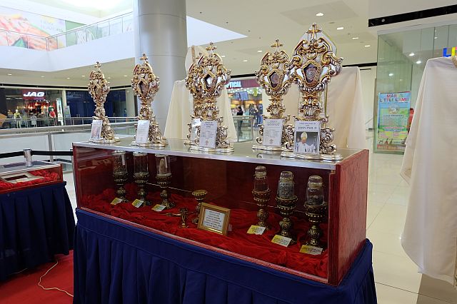 The papal relics are available for public viewing at SM City Consolacion until April 10. (CONTRIBUTED)
