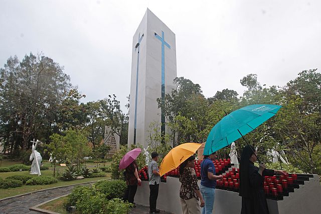 EUCHARIST GARDEN/JAN 25,2016:The Garden of Eucharistia and cross tower at archbishop's residence. The ceremony is part of the celebration of the 51st International Eucharistic Conference. (CDN PHOTO/TONEE DESPOJO)