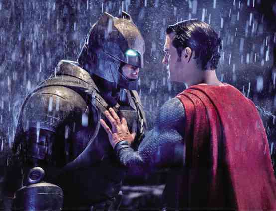 Batman and Superman square off. (INQUIRER)