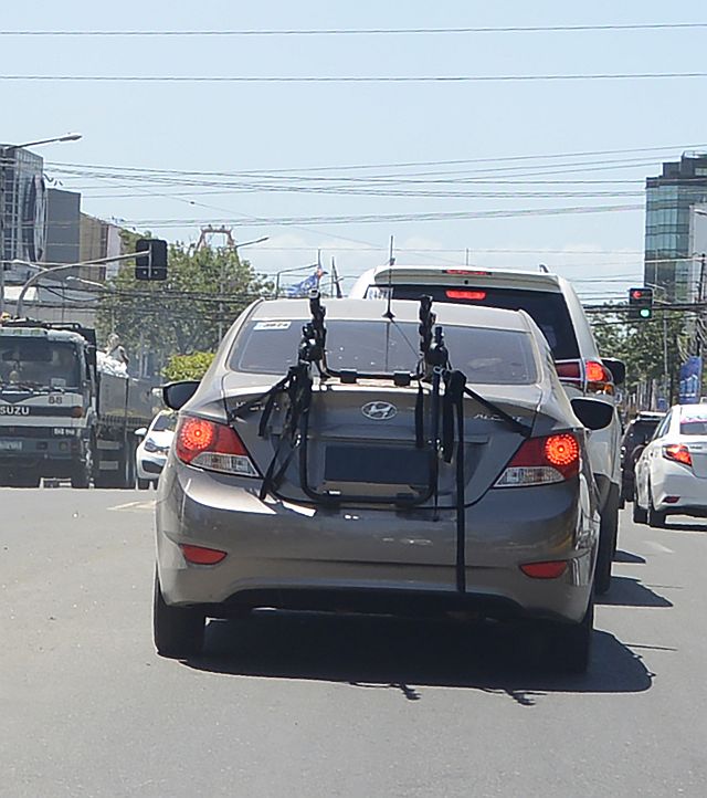 SILOY IS WATCHING/APR. 09, 2016 A car with unreadable plate number passing Pope John Paul II Ave. Attn.: Land Transportation Office. (CDN PHOTO/CHRISTIAN MANINGO)