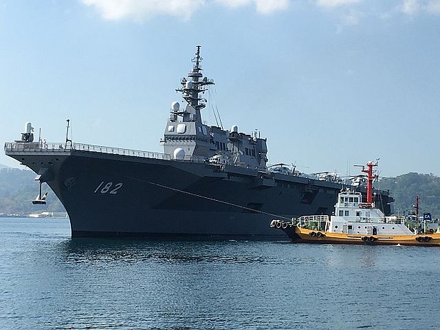 Japanese warship JS Ise (DDH 182) of the Japan Maritime Self-Defense Force (JMSDF) docks at the Alava Pier in Subic Bay. The ship is in the country for a four-day goodwill visit. (INQUIRER PHOTO)