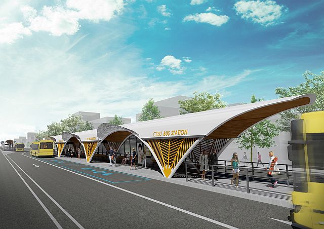 BRT proposed station design  Flowers of the Sun theme  November 2015. ( (source: DOTC Detailed Engineering Design))