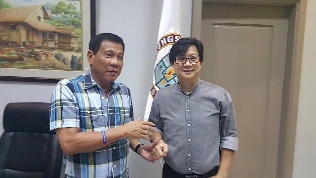 Cebuano businessman Michael Dino was appointed presidential assistant for Visayas during a meeting with presumptive President Rodrigo Duterte in Davao City, Monday night. (CONTRIBUTED PHOTO)