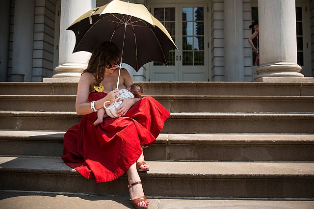 Rally At New York's City Hall Celebrates Public Breastfeeding Law