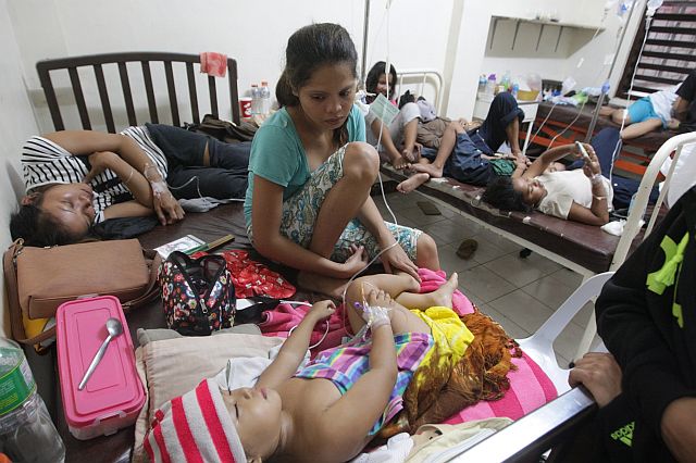 Fiesta goers who fell ill after eating buko pandan salad are now being treated at the Minglanilla District Hospital. (CDN PHOTO/TONEE DESPOJO)