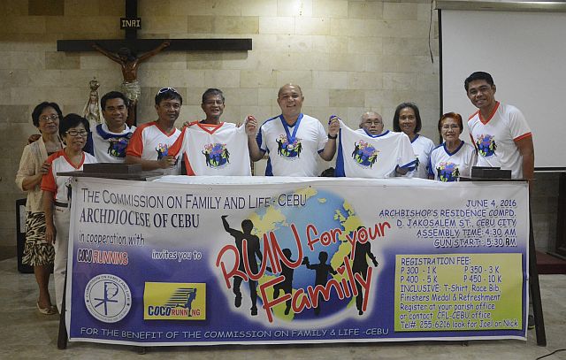 RUN FOR YOUR FAMILY PRESSCON/MAY 23, 2016 The Commission on Family and Life-Cebu organize a fun titled "Run for your Family". (CDN PHOTO/CHRISTIAN MANINGO)