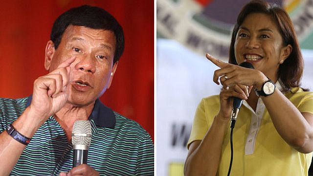 President-elect Rodrigo Duterte and Vice President-elect Leni Robredo (INQUIRER, CDN PHOTOS)