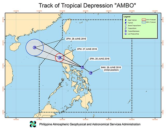 Screen grab from DOST-PAGASA FACEBOOK ACCOUNT