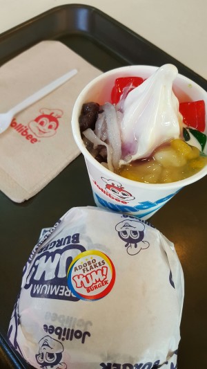 Halo Halo Sundae and Adobo Flakes Yum Burger