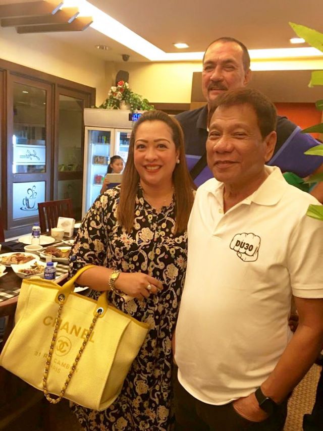 Ramon Fernandez and wife Karla spend time with President-elect Rodrigo Duterte during a visit in Davao City last week.
