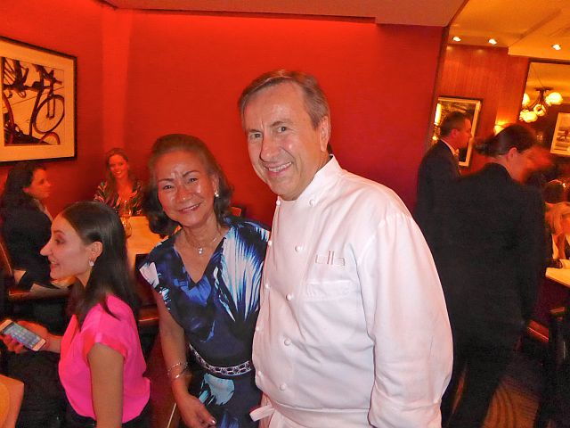The writer with Celebrity Chef Daniel Boulud