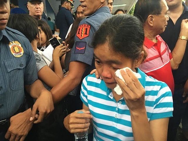 Marites Flor sheds tears as she recounts her suffering in the hands of Abu Sayyaf group.