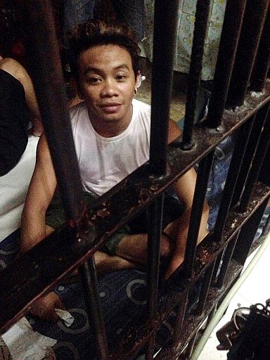 In Mandaue City, a relieved Pablito Loberanis is at the Basak police precinct cell. (CDN PHOTO/JULIT JAINAR)