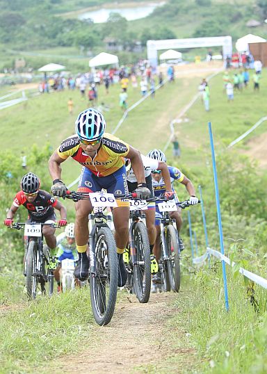 Danao City will again be a venue for two national mountain bike races. This 2016 photo shows action in the Philippine National Championships Mountain Bike Asian Invitational held in Danao City.