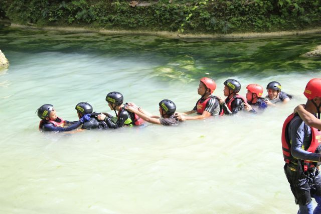 The Cebu Provincial government is working on improving the standards of tourism in canyoneering destinations in Alegria and Badian by crafting better policies in their operations such as improving the training of canyoneering guides.  CONTRIBUTED PHOTO